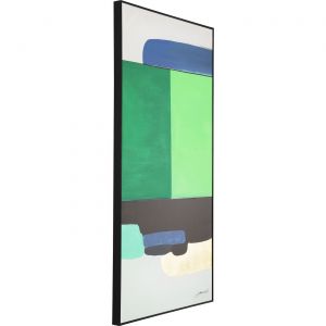 Kare Design Peinture Frame Abstract Shapes verte 73x143cm