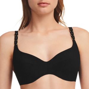 Haut de maillot de bain enveloppant - Noir