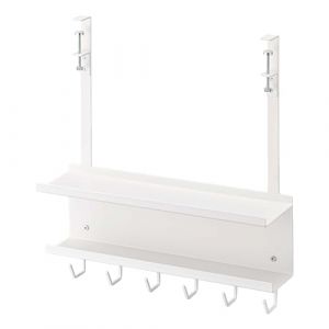 YAMAZAKI 5461 Smart Organiseur de câbles et de routeur en acier Design minimaliste Blanc