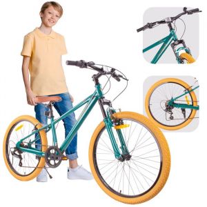 Sun Baby Vélo Enfant - Verdant Bike - Roues 24" - 8 à 12 ans - amortisseur - V-Break - cadre en acier - Vert