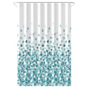 Loti Living Rideau de douche anti-moisissure - Océan - Anneaux inclus - Imperméable - Polyester - Rideau de douche 120x200 cm