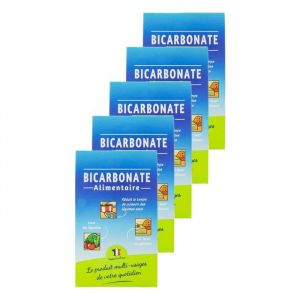 Agidra - Lot 5x Bicarbonate alimentaire - Boîte 400g