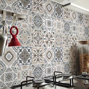 Stickers muraux - Sticker Mural Carrelage adhésif Cuisine Salle de Bain - 9 STICKERS CARRELAGES AZULEJOS RENZO - 9stickers10x10cm