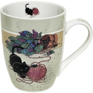 Mug arrondi + boîte ouverte Chaton Pelote Kiub Bug Art