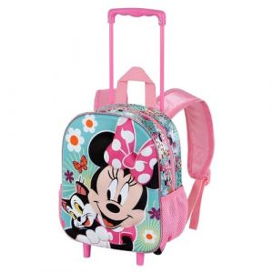 Sac à dos 3D à Roulettes Petit - Disney Minnie Mouse Figaro - Rose - Taille Unique