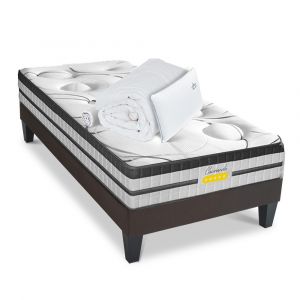 Matelas Concorde Ressorts ensach&eacute;s Accueil m&eacute;moire de forme Ferme+ sommier + accessoires - 80x200cm