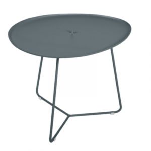 Image de Fermob Table basse Cocotte / L 55 x H 43,5 cm - Plateau amovible gris orage en métal