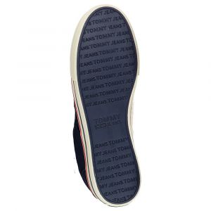 Tommy Hilfiger Baskets Tommy Jeans en toile bleu marine à semelle blanche