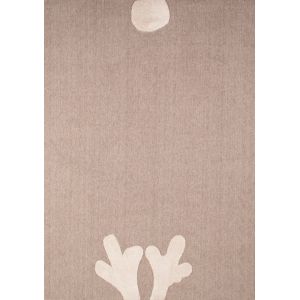 Nazar Tapis beige et crème motif en relief renne doux - 80x150
