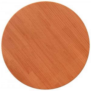 VidaXL Dessus De Table Rond Cire Marron Ø60x2,5 Cm Bois De Pin Massif