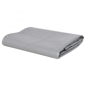 Bâche drap de camping protection jardin couverture remorque 3 x 5 m gris 02_0002237