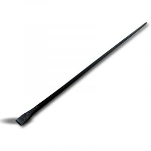 Kibros Barre à mine fer forgé 1 embout plat 1 embout pointu Creuser forer décoller - Quantité x 3 - Longueur 185 cm
