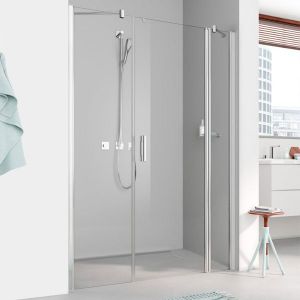 Kermi Pega Porte battante, avec élément fixe, avec élément annexe, pour niche, pour paroi latérale, PE1AR11318VPK, PE1AR