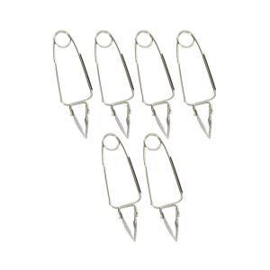 Fackelmann 9912050 Lot de 6 pinces &agrave; escargot, pince pour escargot, pince &agrave; escargot, Acier inoxydable, Argent&eacute;, 15 x 6 cm