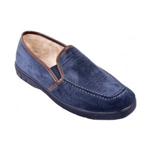 Ozabi Chaussons CHARENTAISE Homme Pantoufle PREMIUM MU9986 MARINE