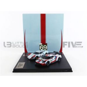 Voiture Miniature de Collection IXO 1 43 FORD 2 Set GT40 MKII Le Mans 1966 and 2019 Blue / Orange FGT43001SET2