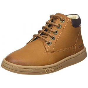 Kickers Bottillons Cuir Tackland Beige - Couleur Beige - Taille 25