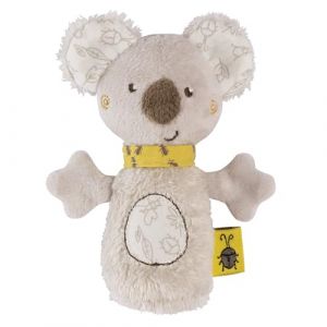 Fehn Mini-Rassel Koala – Mini-Greifling zum Rasseln, Fühlen, Spielen mit kuschelweichem Stoff-Tier – EIN treuer Begleiter für Babys und Kleinkinder AB 0+ Monaten