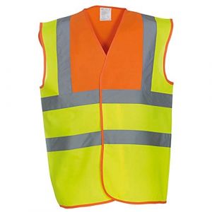 Yoko Gilet De Sécurité Haute Visibilité - Mixte (Jaune/Orange) - Utbc1263