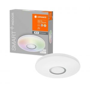 Ledvance Applique et plafonnier LED intelligents pour une utilisation en intérieur avec technologie WiFi, couleur de la lumière variable(3000K-6500K), couleurs RVB modifiables, blanc, 34cm