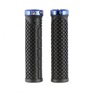 SB3 Grips Shark - Grips pour Vélo - Confort, Haute Résistance, Excellente Prise en Main - Gomme Épaisse - Noir/Bleu