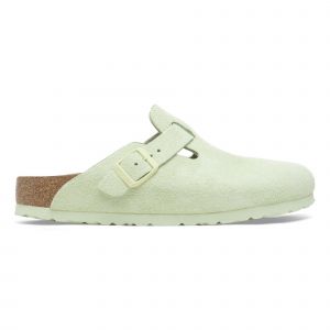 Image de Birkenstock Boston Suede Faded Lime Jaune