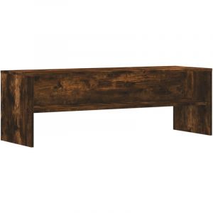 VidaXL Meuble TV chêne fumé 120x40x40 cm bois d'ingénierie, support TV, buffet TV, meuble multimédia, banc TV, armoire hifi, centre de divertissement