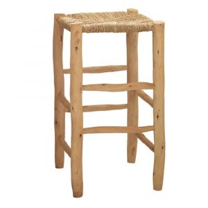 Home maison Tabouret de bar bois - Naturel - 90 cm