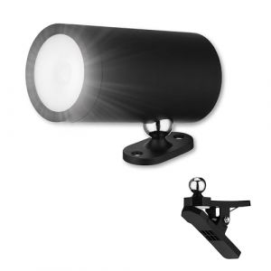 Rev Applique murale LED - Lampe murale avec batterie et d&eacute;tecteur de mouvement, 180 lm, sans fil, intensit&eacute; r&eacute;glable, pivotante &agrave; 360&deg;. Lampe d'appoint - Camping, garage et cave, IP54, noir