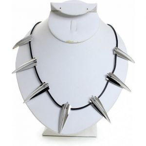 Craze Collier Women's Black Panther King T'Challa Replica Necklace [Silver - 23-] U4ZP6