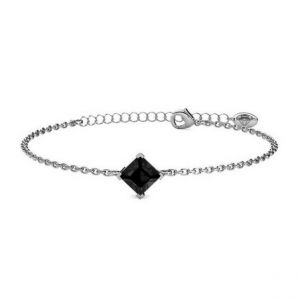 Bracelet Femme MYC-Paris Square - DB0085-S-BK Laiton Argent Noir
