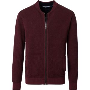 Casa Moda Cardigan Zippé Structure Bordeaux Rouge taille M