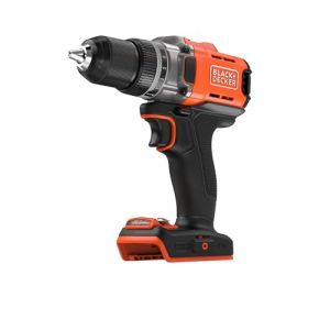 Black & Decker Perceuse-visseuse sans fil 18V, couple maximum de 45Nm, 2 vitesses, mandrin sans clé et éclairage LED, BCD382XN-XJ