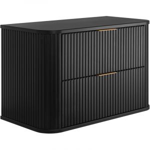 Meuble sous vasque &agrave; suspendre GLAMOUR NOIR 80 cm