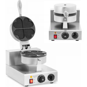 Royal Catering Gaufrier, appareil en forme de coeur pour réaliser des gaufres. 180mm 1000W