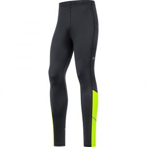 Gore Wear R3 Leggings Thermique Homme, black/neon yellow XL Pantalons course à pied