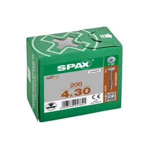 Spax Tête ronde large plate t-star plus T20 filetage partiel nickelage 200 pcs - talla