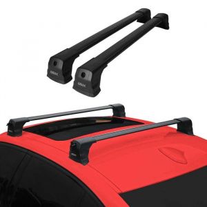 Omac Barres de Toit Transversales pour Renault Kangoo 2 2008-2024 Alu Noir 2x