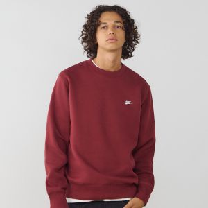 Nike Sweat Crew Club Bordeaux/blanc