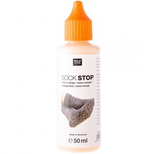 Rico Design Sock Stop Orange Fluo Antidérapant pour chaussettes 50 ml (...) -