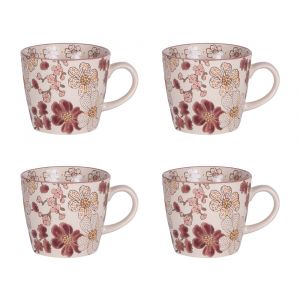 Table passion Coffret de 4 tasses 36 cl multicolores en grès