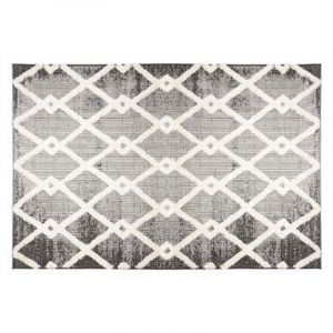 Atmosphera Tapis D&eacute;co Imprim&eacute; 3D "Bilal" 160x230cm Gris Galet