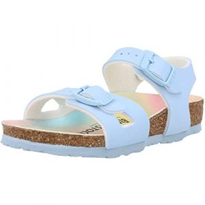 Birkenstock Rio Kids BF Sandales synthétiques faciles d'entretien pour fille, Bleu clair., 27 EU Schmal