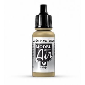 Vallejo Model Air Flacon de peinture acrylique 17 ml Metallic Bright Brass