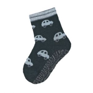 Sterntaler Chaussettes antidérapantes enfant Air voitures bleu marine - Taille 19/20