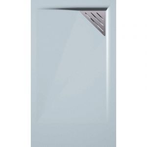 Stano Mirlo - Receveur de douche 70x70 cm extra plat trinity gris cendre en résine minérale grille à Droite