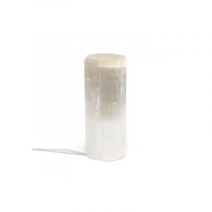 Lampe cylindrique en sélénite