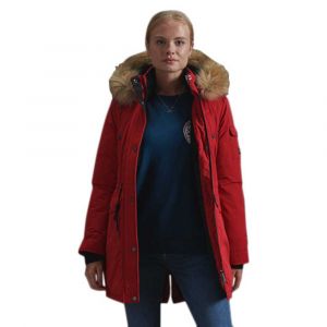 Image de Superdry Nadare Microfibre Parka Veste, Rouge Red, L