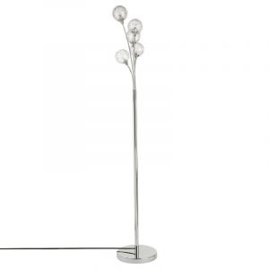 Image de Atmosphera Lampadaire métal 5 têtes Boules - Hauteur 160 cm - Argent