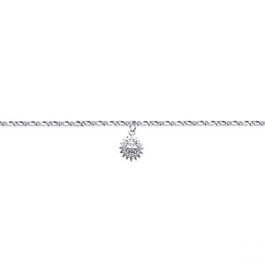 Chaine de chevilles femme argent rhodié - WY0Z05Y5